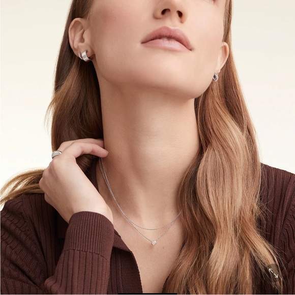 NWB Mejuri Layered Opal Necklace Sterling Silver - Picture 3 of 4